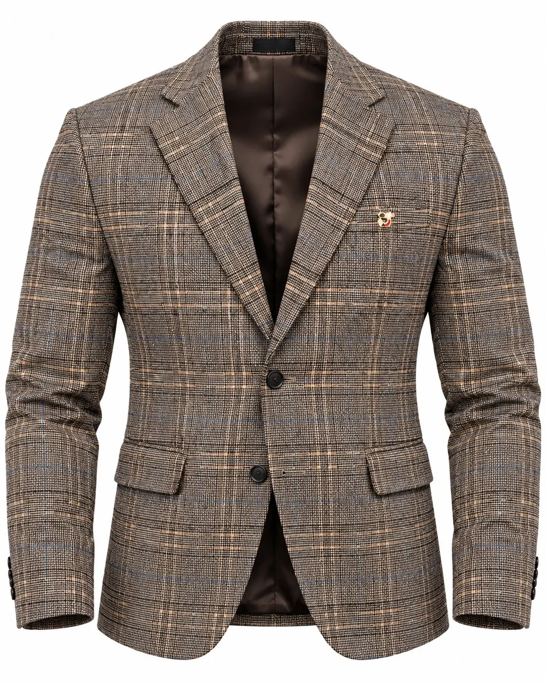 Brown check blazer
