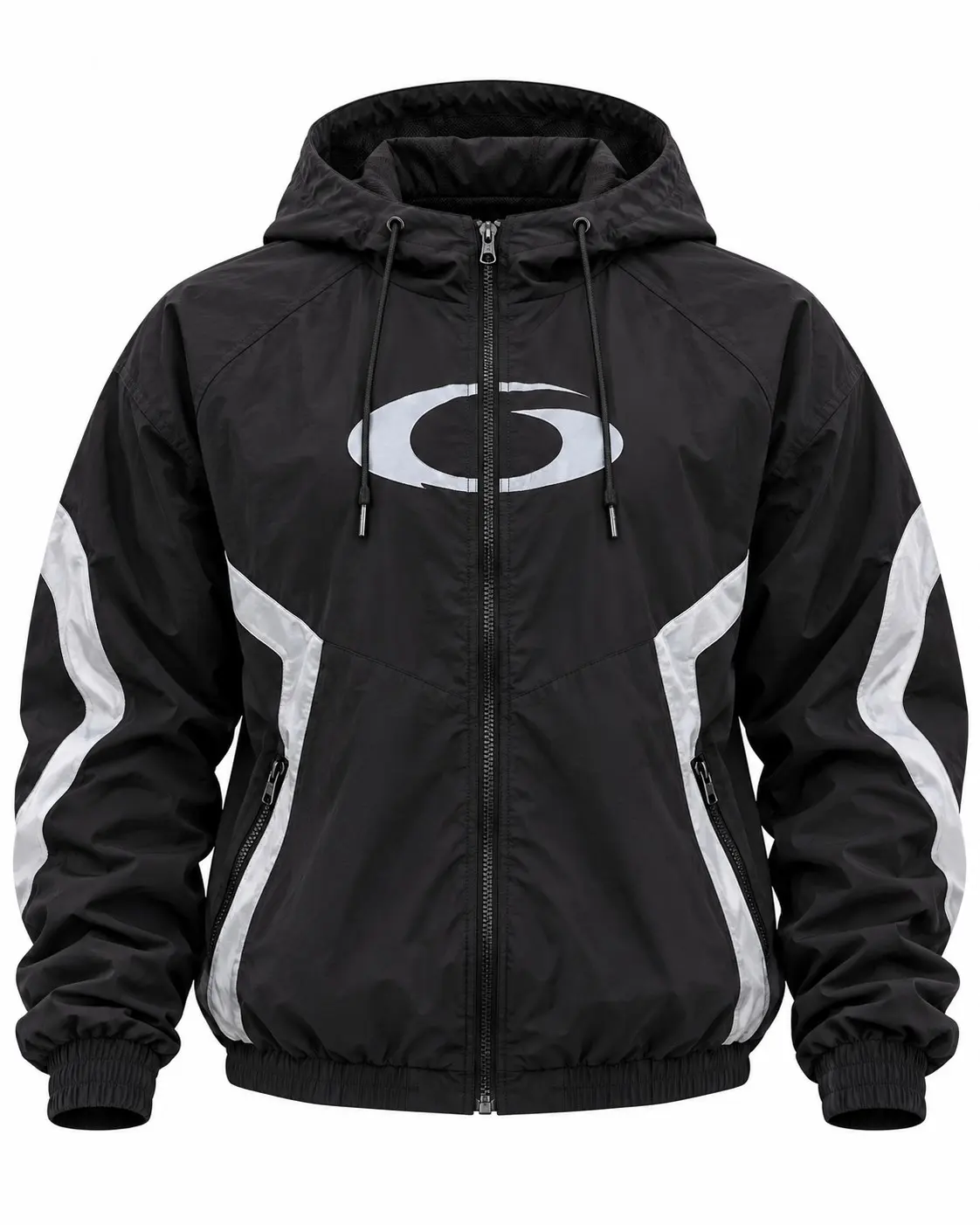 Black panelled windbreaker